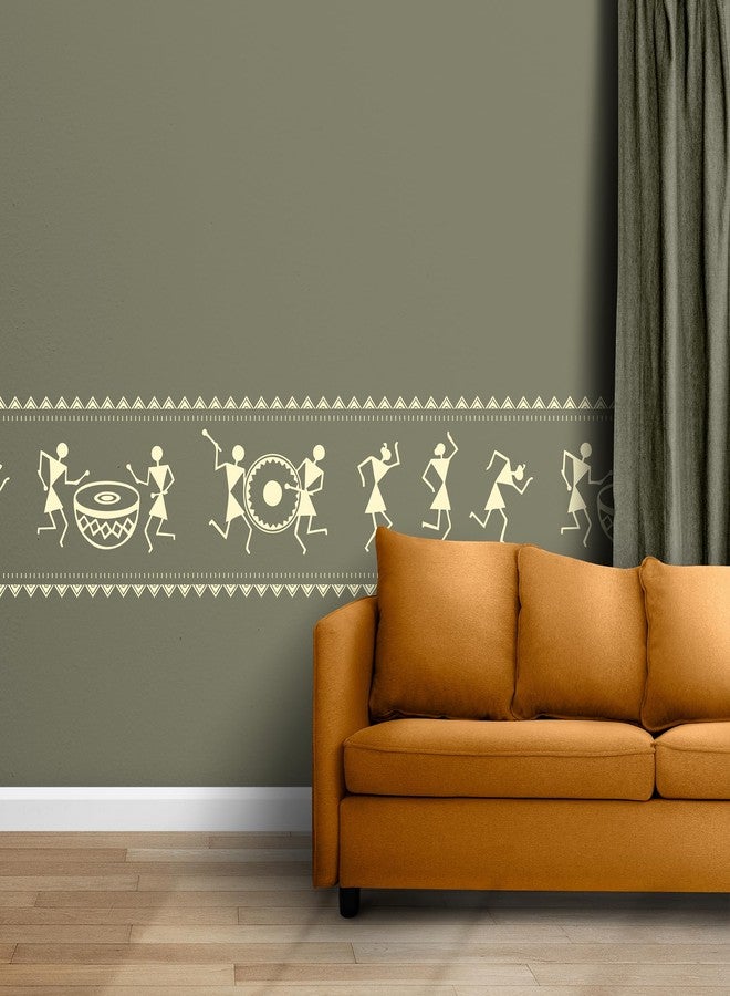 StenCart Combo of 2 Warli Tribal Art & Drum Warli Art Stencils for Wall Painting DIY Reusable Wall Stencil Design for Wall Decoration (16x24 inch) -Pack of 2 - Image 5